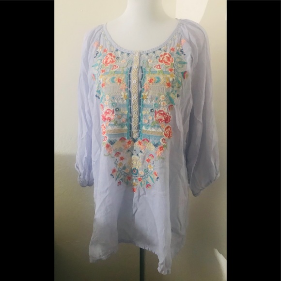 Johnny Was Tops - Johnny Was tunic shirt size 1x